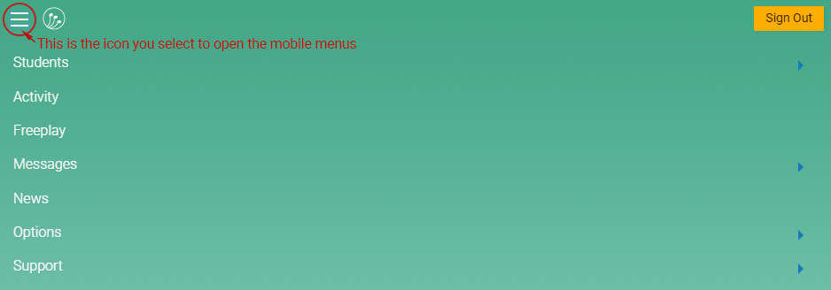 Mobile Menu Example